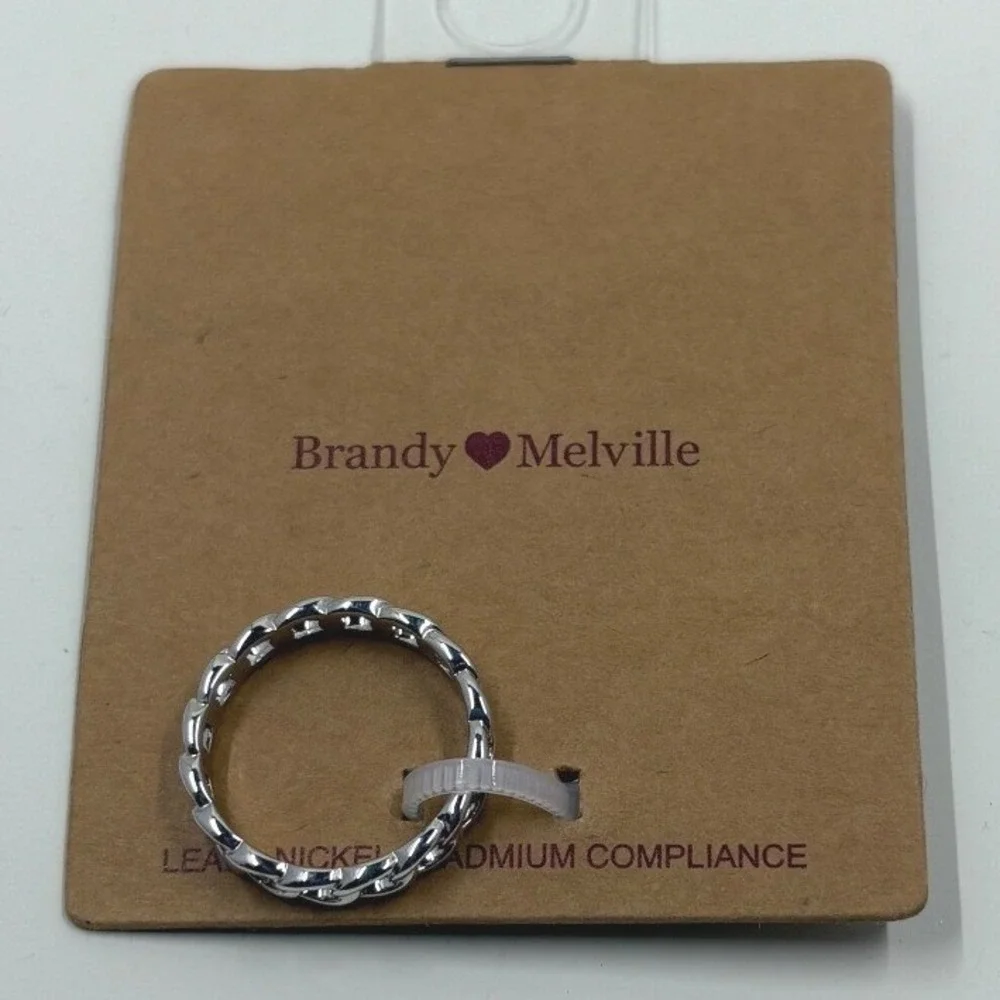 Brandy‎ Melville Silver Chain Link Ring Size 7